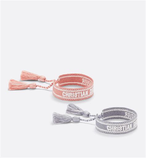 j'adore dior bracelet pink|J'Adior Bracelet Set Ethereal Gray and Pink Cotton .